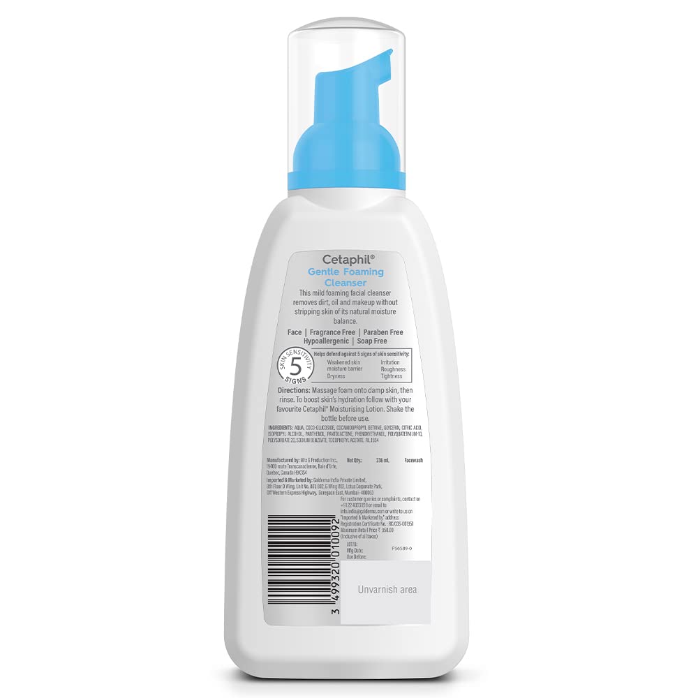 Cetaphil Gentle Foaming Cleanser - 236 ml