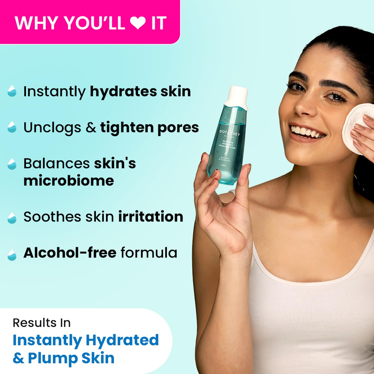 Dot & Key Rice Water Probiotics Hydrating Toner - 150 ml