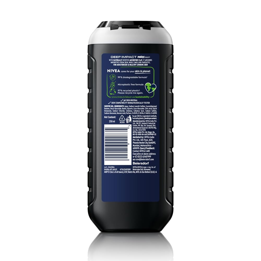 Nivea Men Deep Impact Cleansing Shower Gel - 250 ml