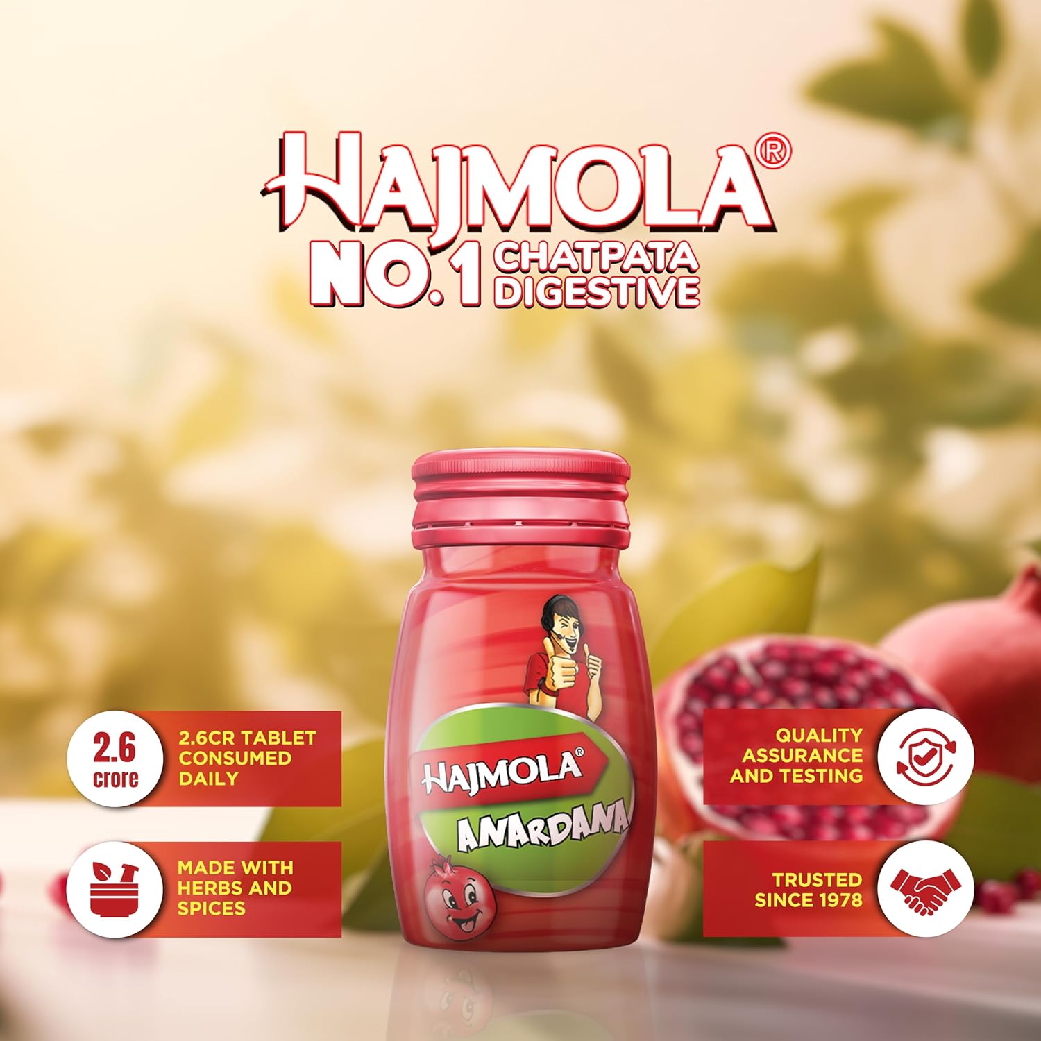 Dabur Hajmola Anardana – Digestive Tablets | Pack of 120