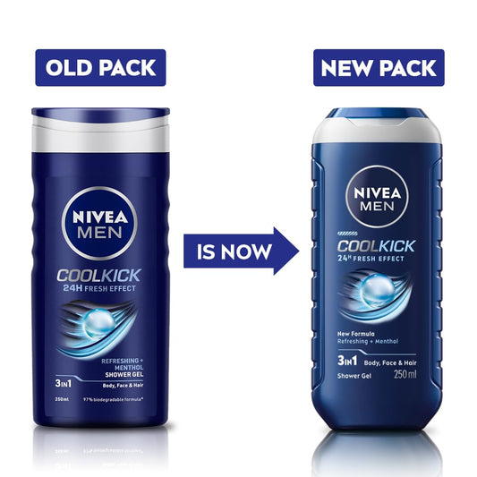 Nivea Men  Cool Kick Shower Gel - 250 ml