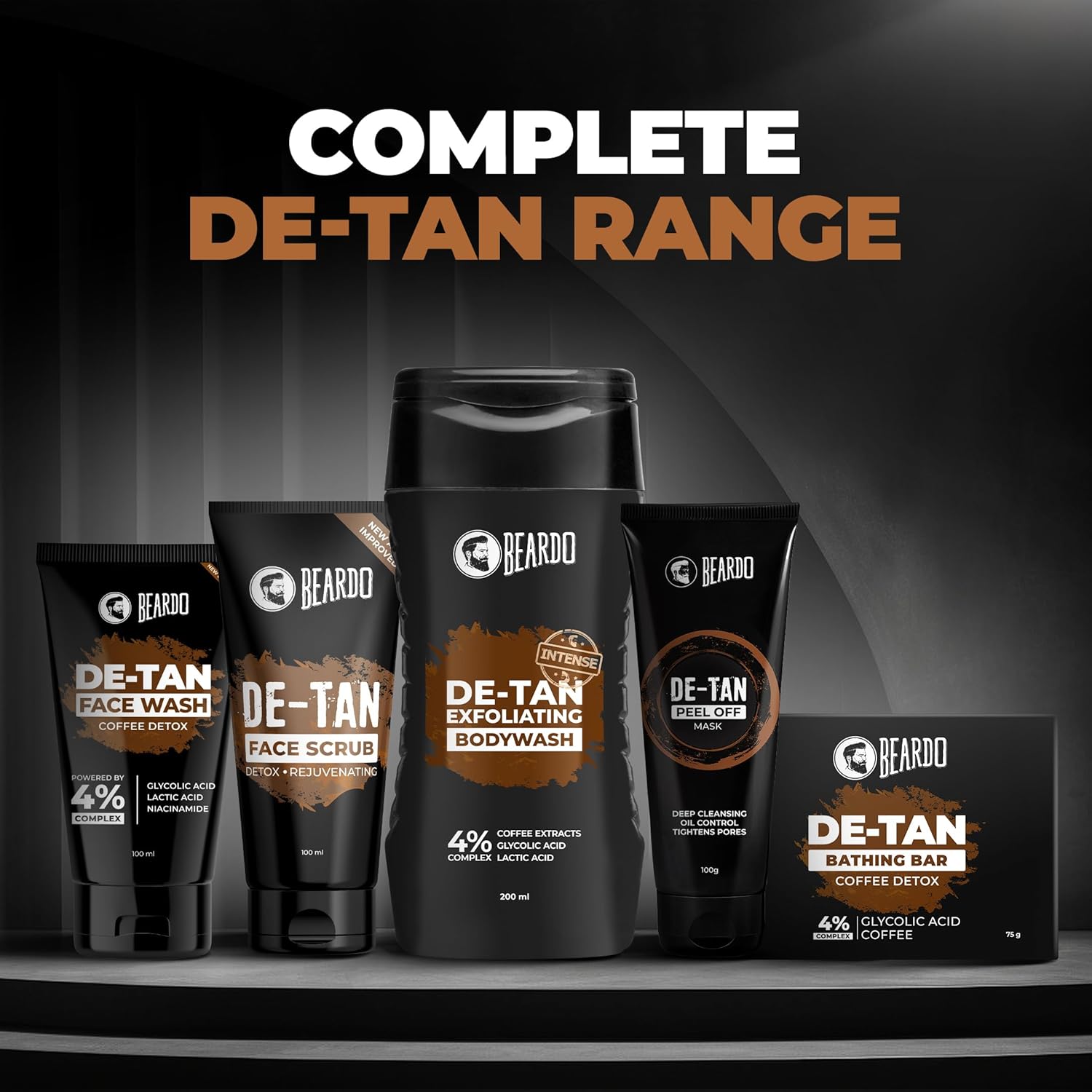 BEARDO DeTan Face Wash for Men, 100ml