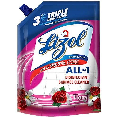 Lizol All In One Disinfectant Surface Cleaner Liquid - Floral, 1.8 L Refill Pack