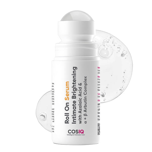 Cos-IQ Intimate Brightening Roll-On Serum, With Azelaic Acid & Alpha + Beta Arbutin Complex - 40 ml
