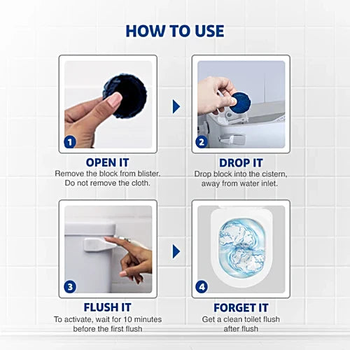Harpic Flushmatic In-Cistern Toilet Cleaner Block, Marine, 50 g