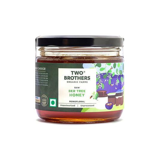 Two Brothers Organic Farms Indian Ber Tree Raw Honey-Mono Floral - 350 gm