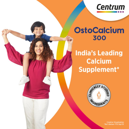 Centrum OstoCalcium Kids 300 Suspension | Vit D & Calcium to support Growth, Strong Bones & Teeth |200ml, Liquid