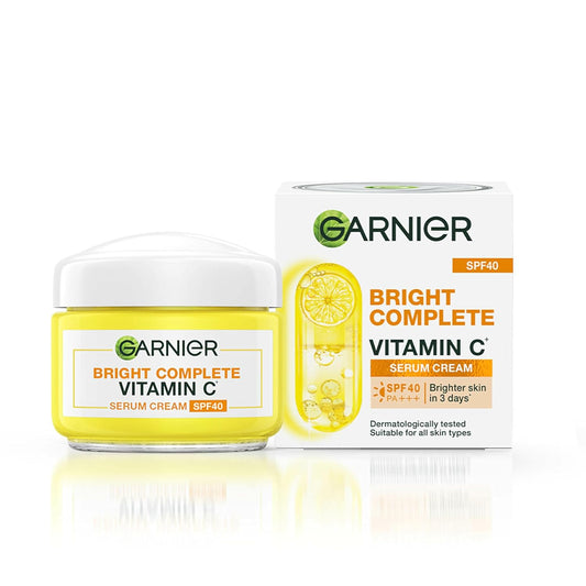 Garnier Bright Complete Vitamin C SPF40/PA+++ Serum Cream - 45 gm