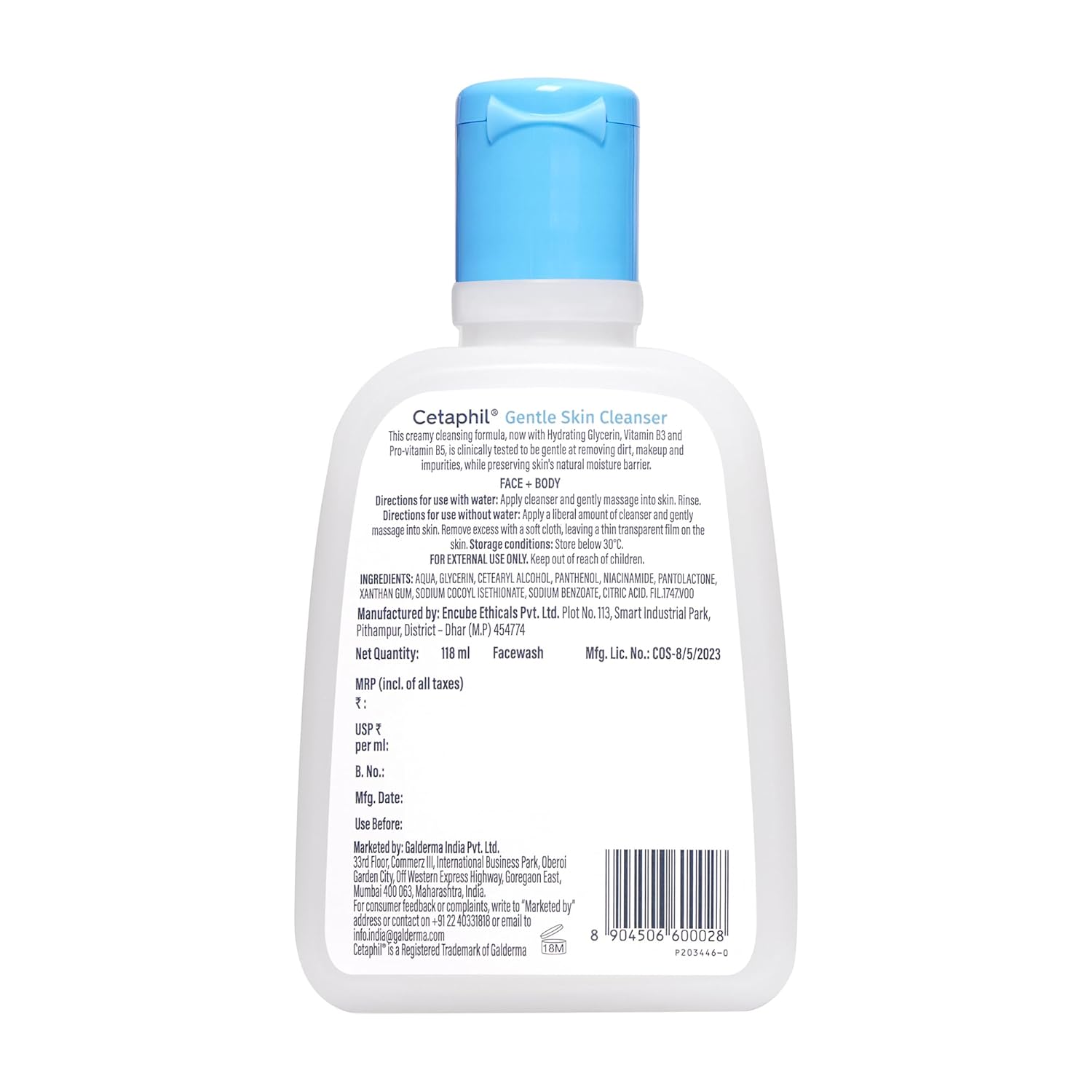 Cetaphil Paraben, Sulphate-Free Gentle Skin Hydrating Face Wash - 125 ml