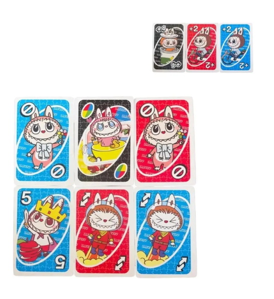 UNO Labubu, UNO Minecraft & UNO Harry Potter Card Game Combo