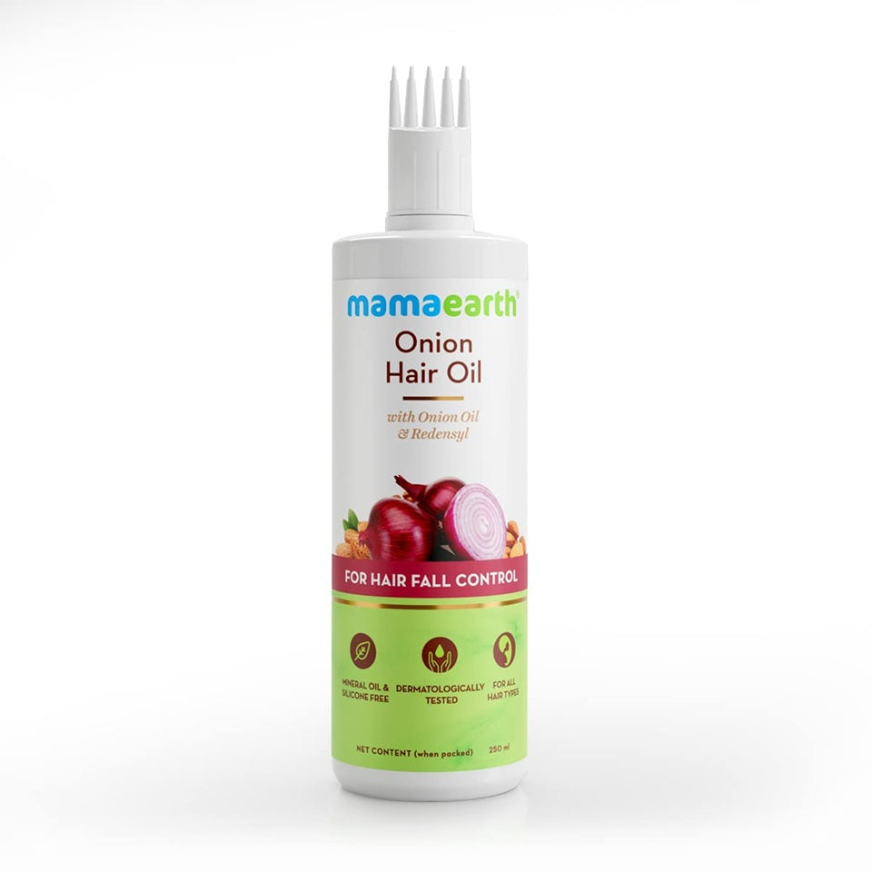 Mamaearth Onion Hair Oil for Hair Regrowth & Hair Fall Control, 250ml