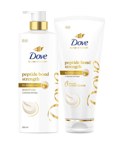 Dove Peptide Bond Strength Shampoo + Conditioner Combo - 650ml + 175ml