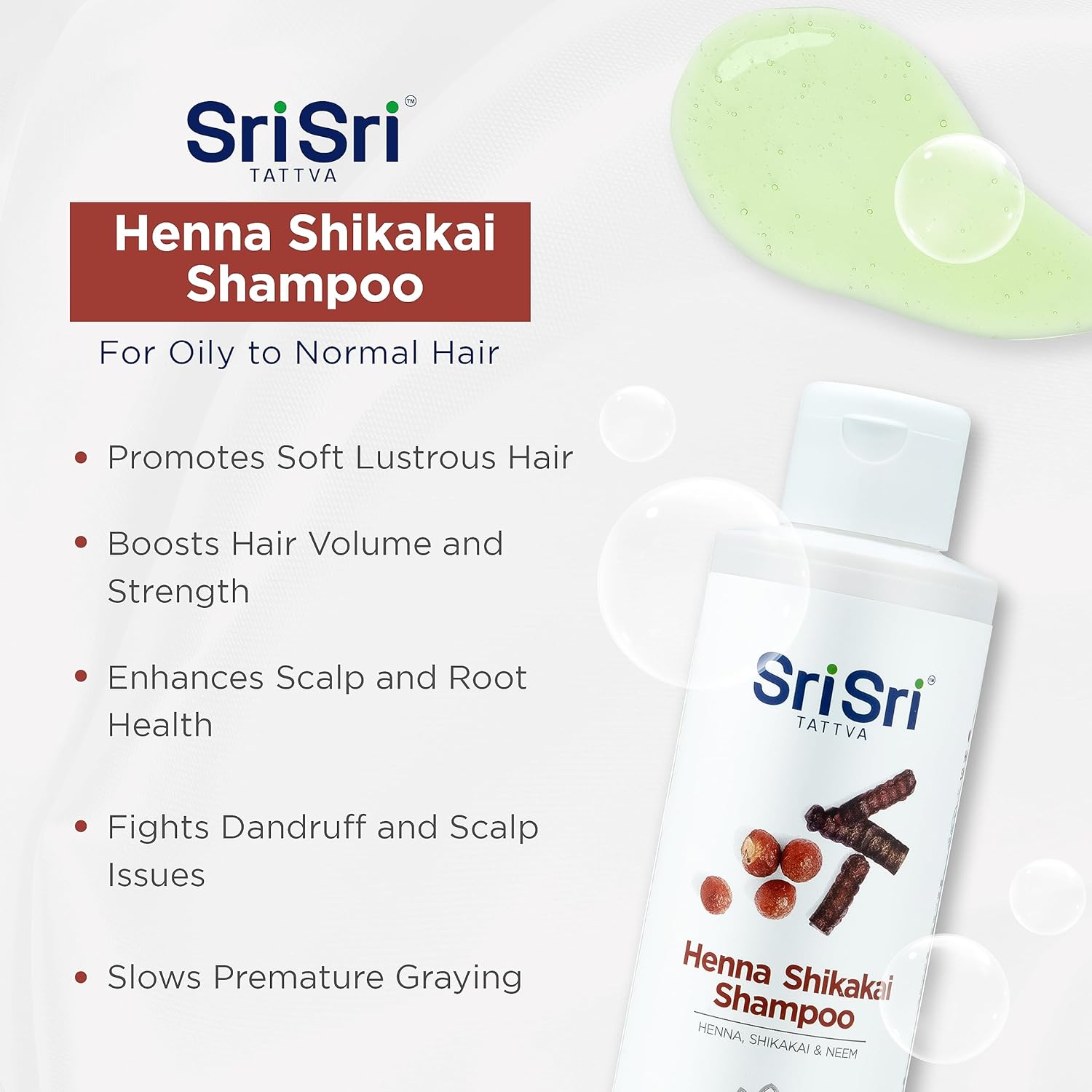 Sri Sri Tattva Henna Shikakai Shampoo - 200 ml