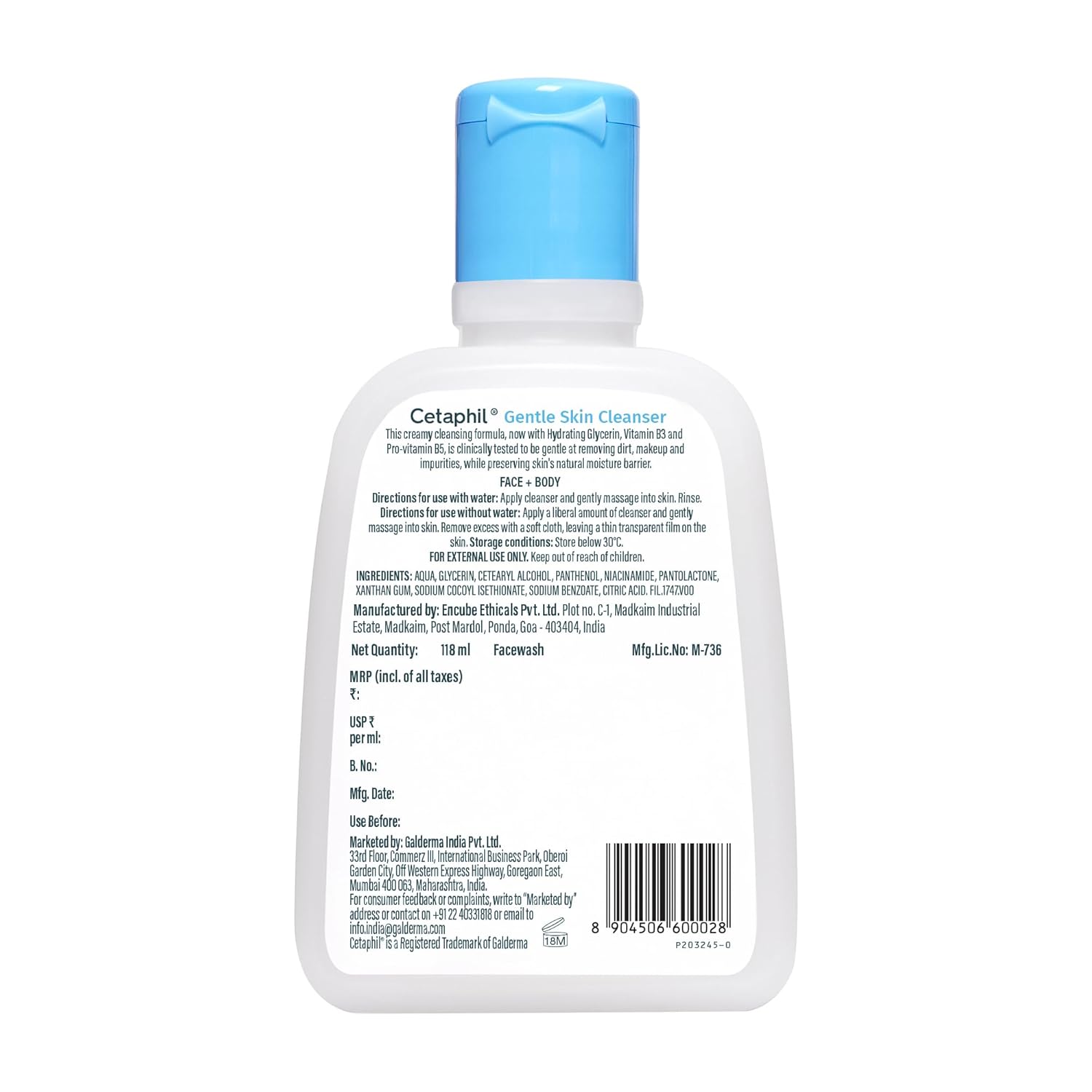 Cetaphil Paraben, Sulphate-Free Gentle Skin Hydrating Face Wash - 125 ml