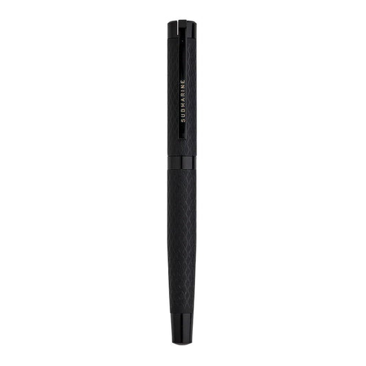 Submarine 1071 Jade Solid Bold Roller Pen, Black Metal Body