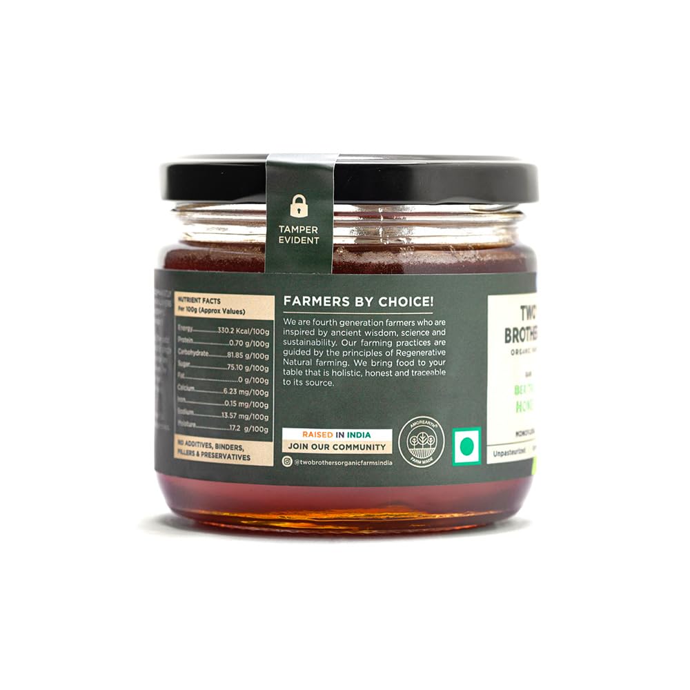 Two Brothers Organic Farms Indian Ber Tree Raw Honey-Mono Floral - 350 gm