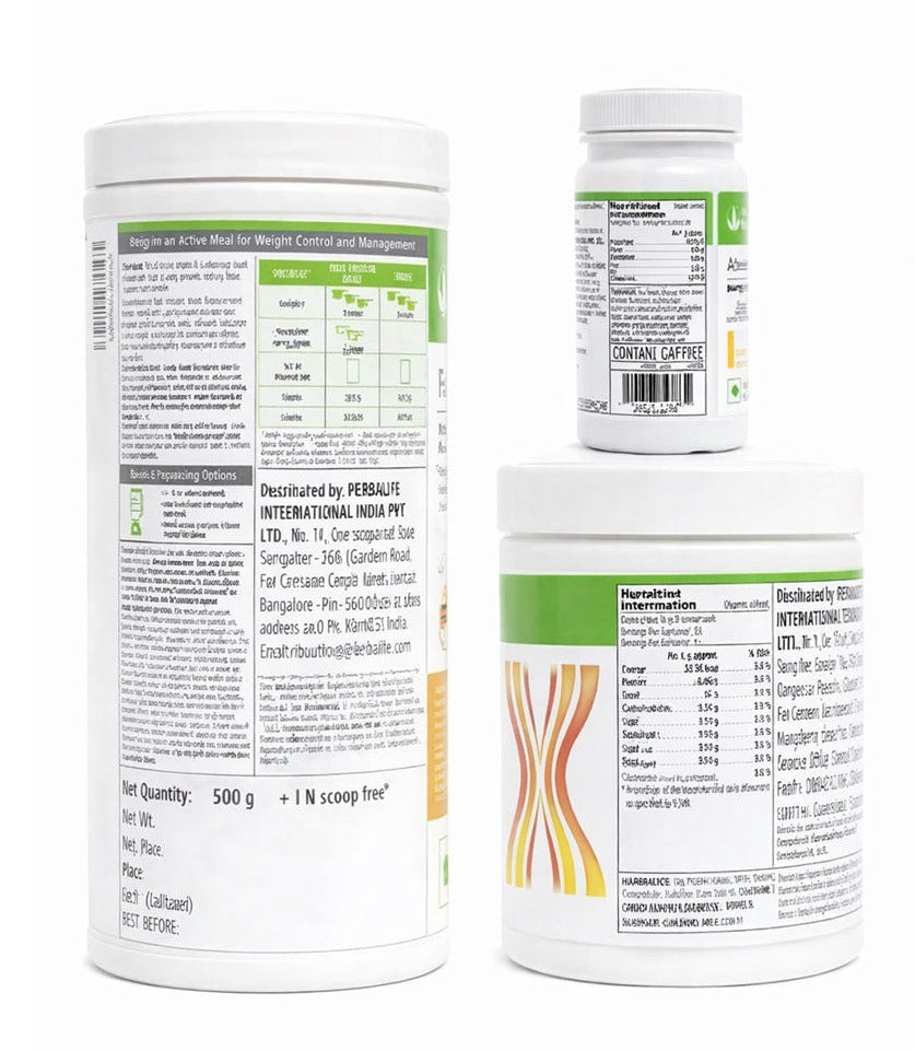 Herblife Nutrition Shake Mix Dutch Chocolate Flavour 500g With Protine Powder 200g And Tulshi Afresh 50g