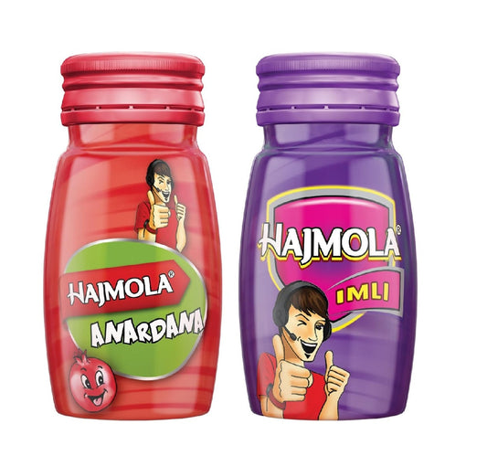 Dabur Hajmola Tasty Digestive Tablets (Anardana Flavour) - 120 Tabs & Dabur Hajmola Tasty Digestive Tablets (Imli Flavour) - 120 Tabs