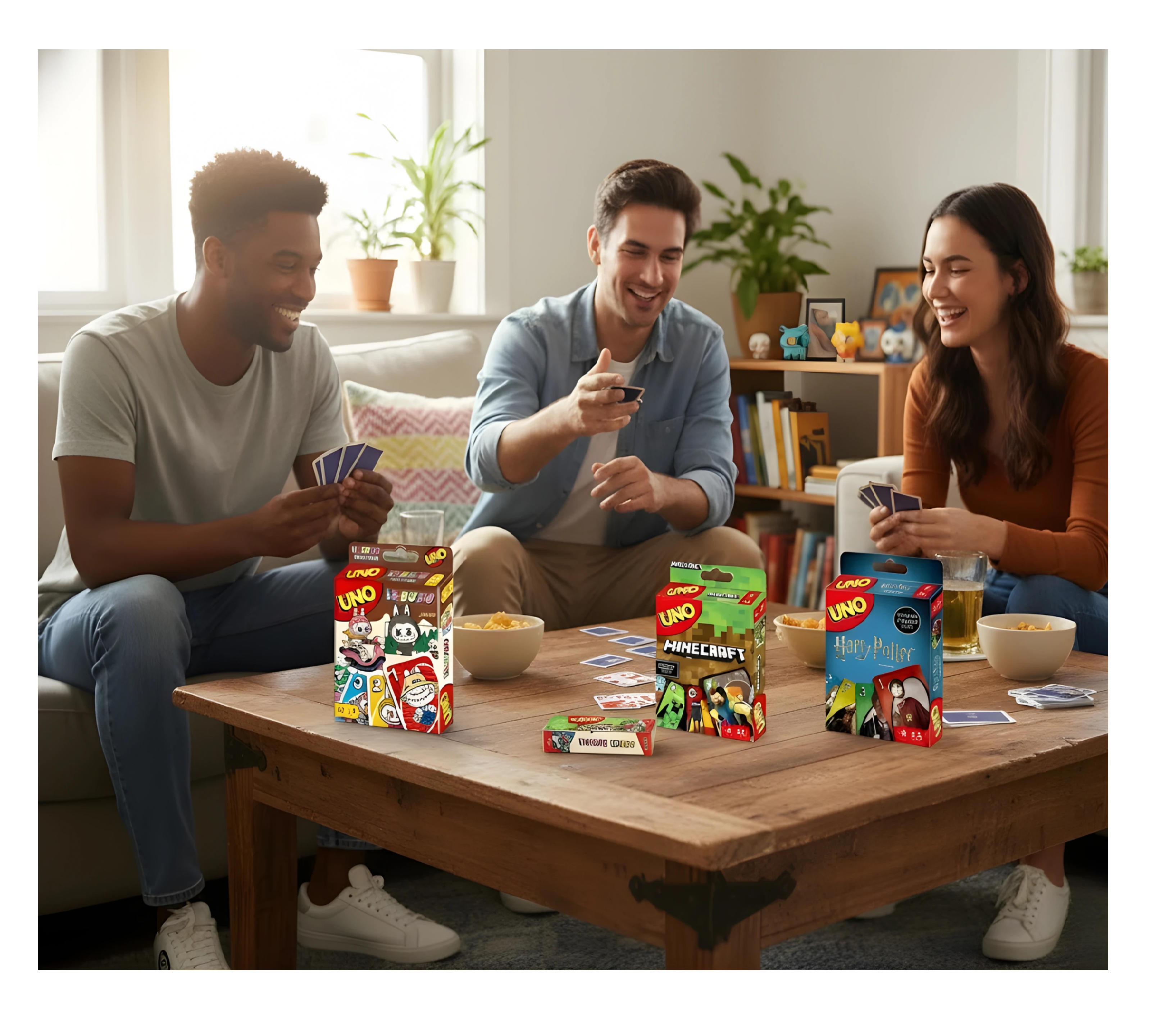 UNO Flip, UNO No Mercy and UNO Phase 10 Card Game Combo Pack of 3