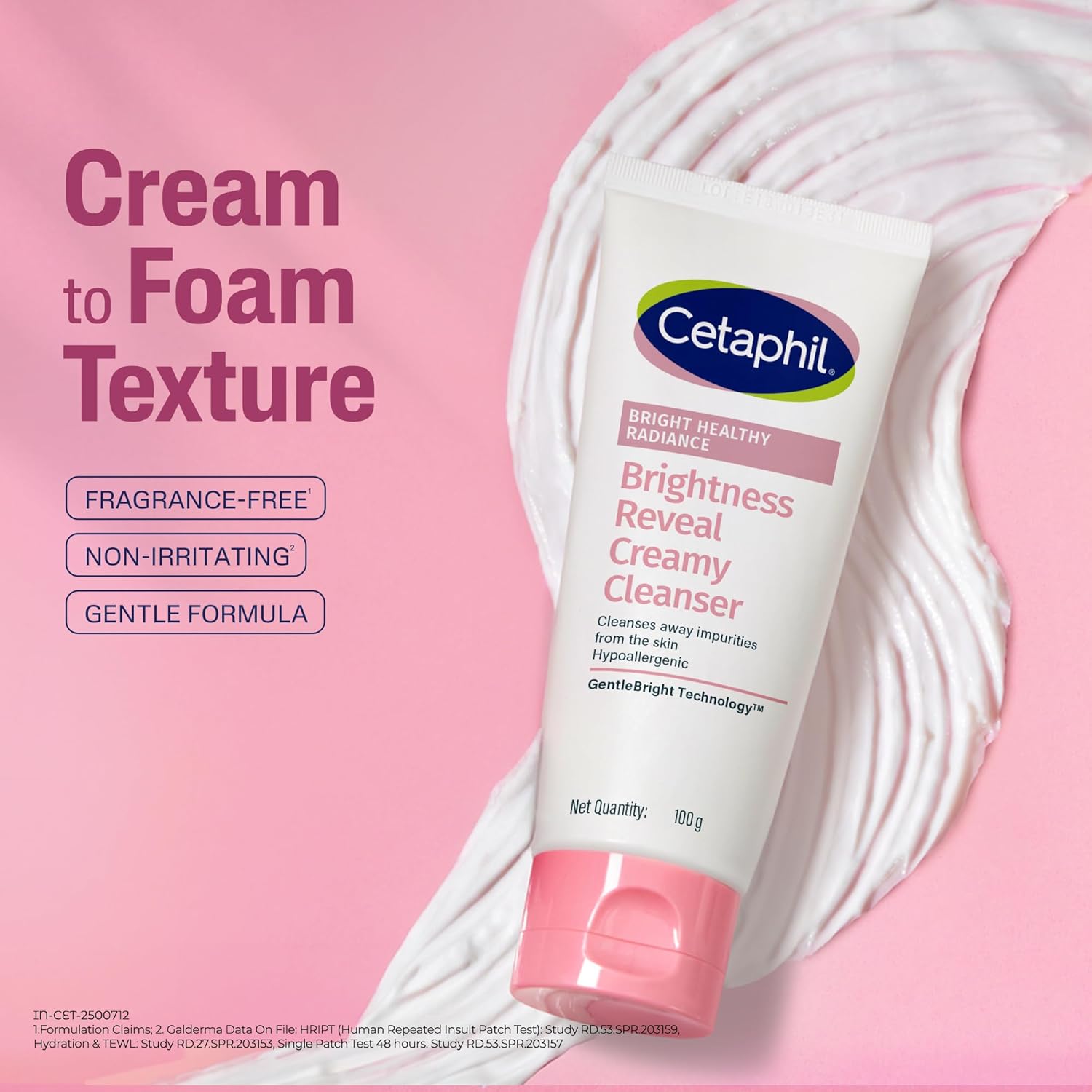 Cetaphil Bright Healthy Radiance Brightness Reveal Creamy Cleanser - 100 gm