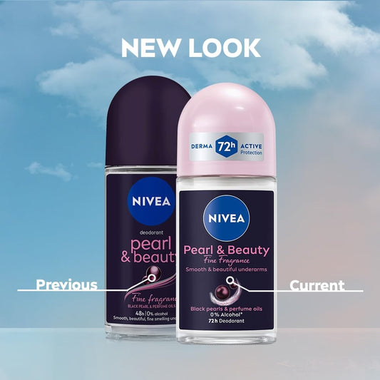 Nivea Deodorant Roll On Pearl & Beauty Fine Fragrance For Women - 50 ml