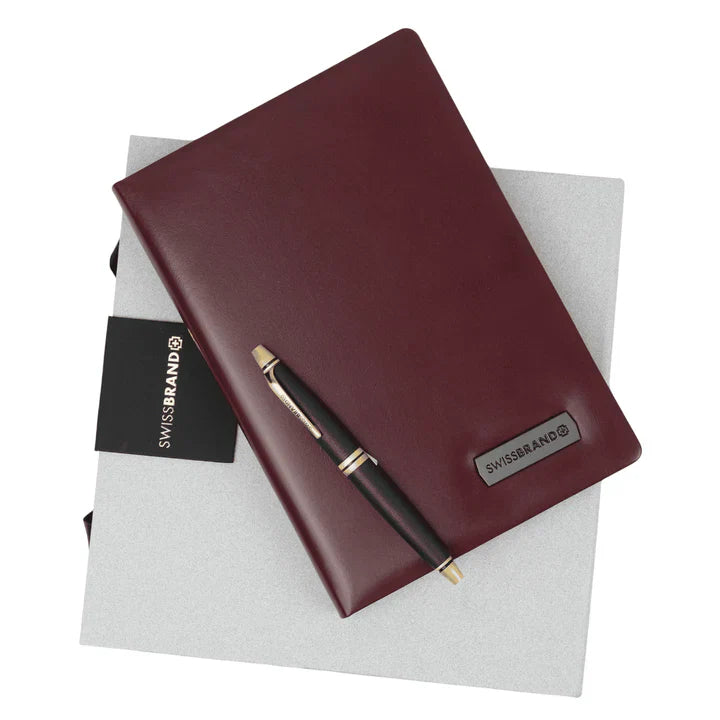 SWISSBRAND Gifting G02 Brown Diary with Pen