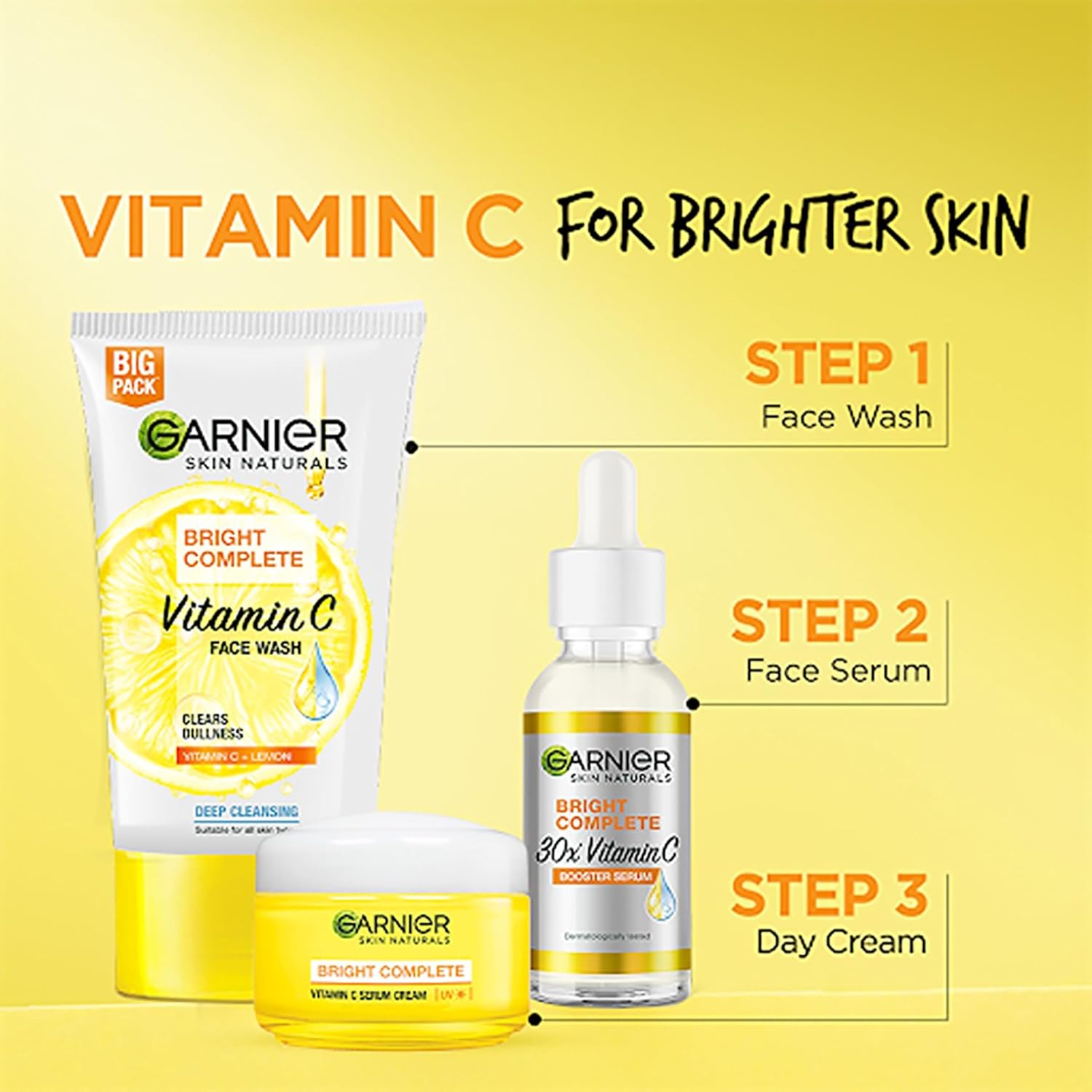 Garnier Bright Complete Vitamin C SPF40/PA+++ Serum Cream - 45 gm