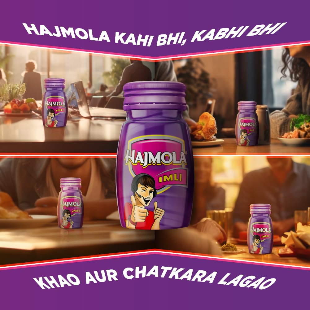 Dabur Hajmola Tasty Digestive Tablets (Anardana Flavour) - 120 Tabs & Dabur Hajmola Tasty Digestive Tablets (Imli Flavour) - 120 Tabs
