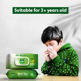 Dettol Disinfectant Multi-Use Skin & Surface Wipes, 40 pcs