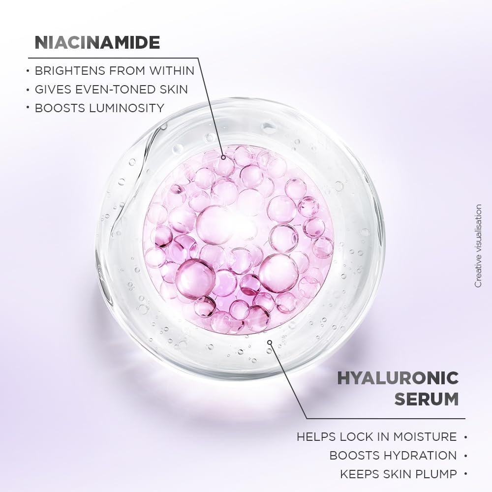 Glow and Lovely GlassBright Ultralight Gel Creme with Niacinamide, Hyaluronic serum