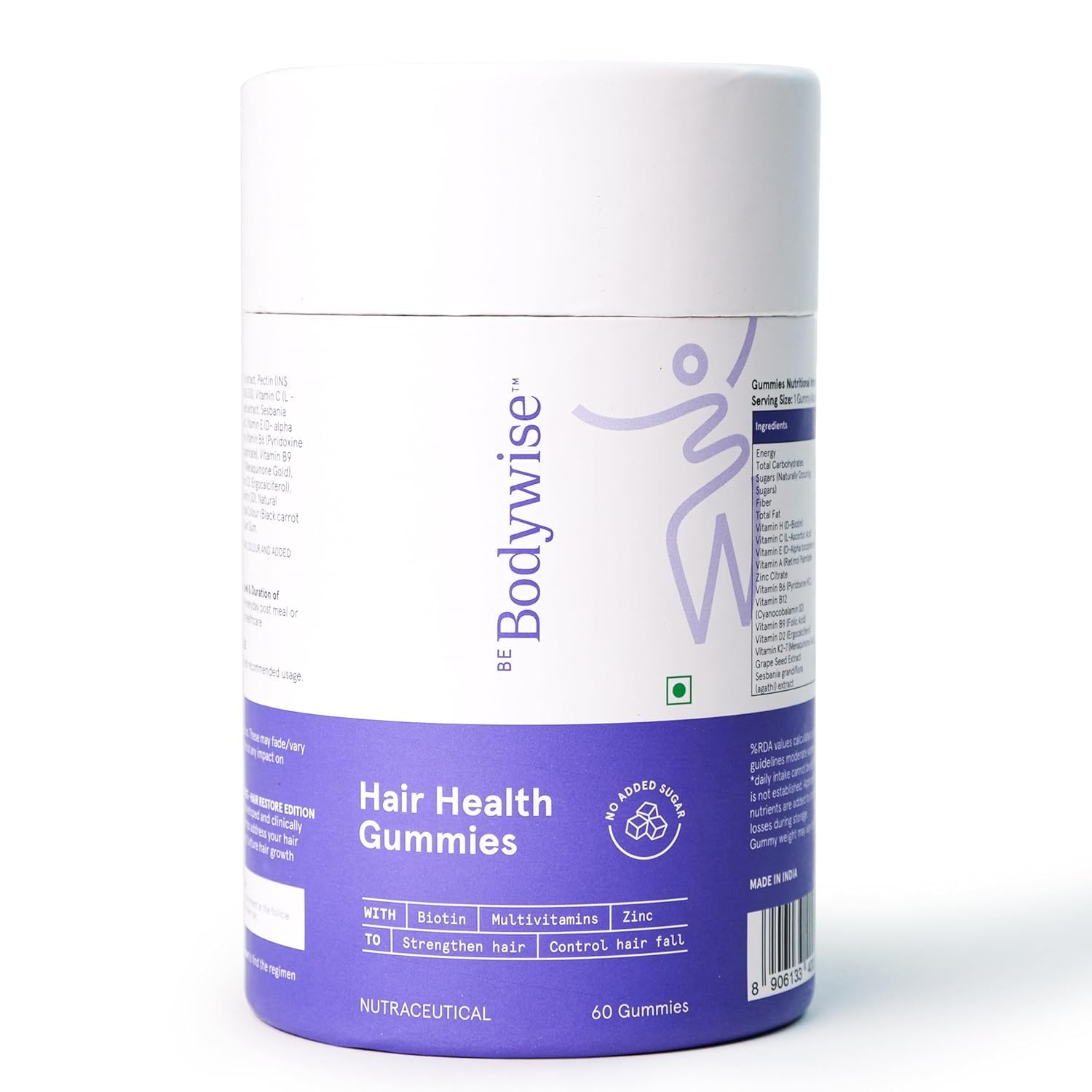 BeBodywise Hair Health Gummies - 60 Gummies