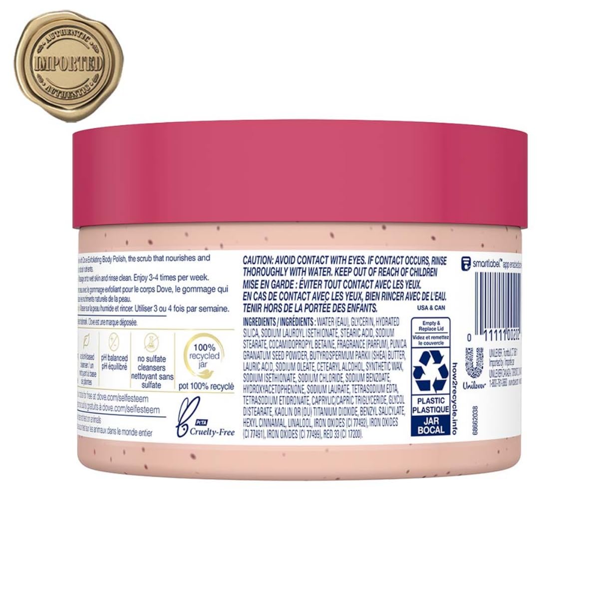 Dove Exfoliating Body Polish Scrub - Pomegranate Seeds & Shea Butter - 298 gm