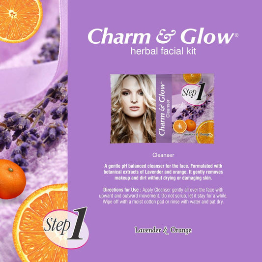 CHARM & GLOW Herbal 5 Step Facial Kit for Women & Men