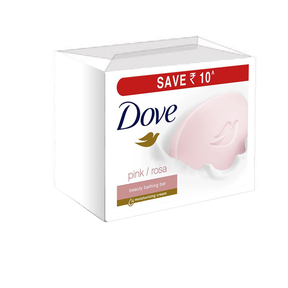 Dove Pink Rosa Beauty Bathing Bar - Pack of 3 - 100 gm