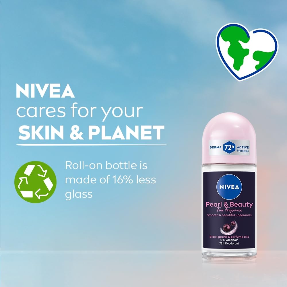 Nivea Deodorant Roll On Pearl & Beauty Fine Fragrance For Women - 50 ml