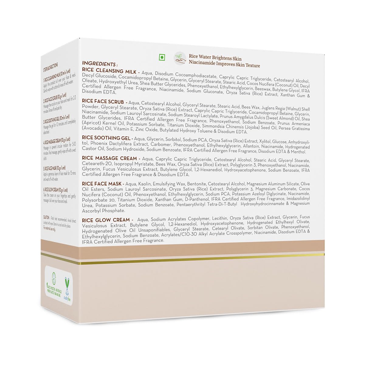 Mamaearth Rice Facial Kit With Rice Water & Niacinamide For Glass Skin - 60 gm