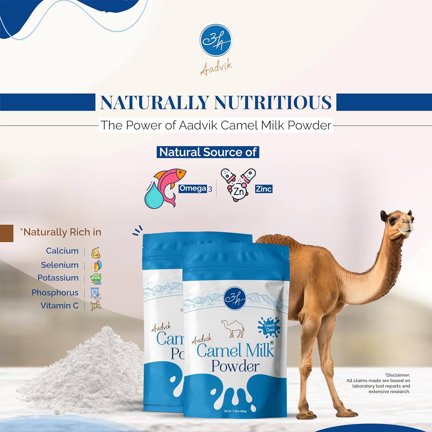 Aadvik Camel Milk Powder (Freeze Dried) - 200 GM