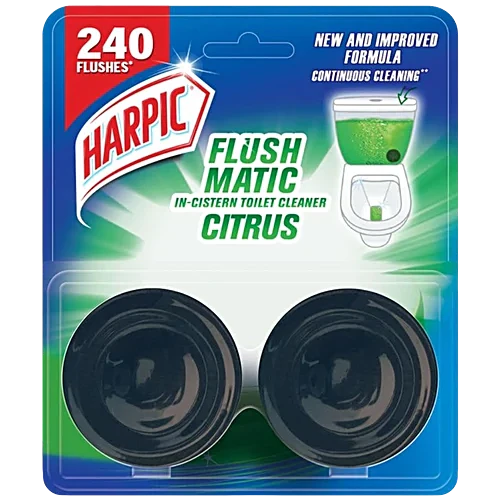 Harpic Flushmatic In-Cistern Toilet Cleaner Block - Citrus, 100 g