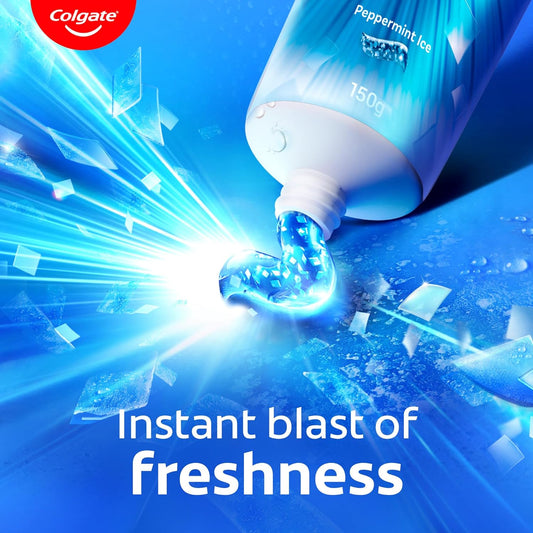 Colgate MaxFresh Toothpaste, Blue Gel Paste with Menthol for Super Fresh Breath, 600g, 150g X 4