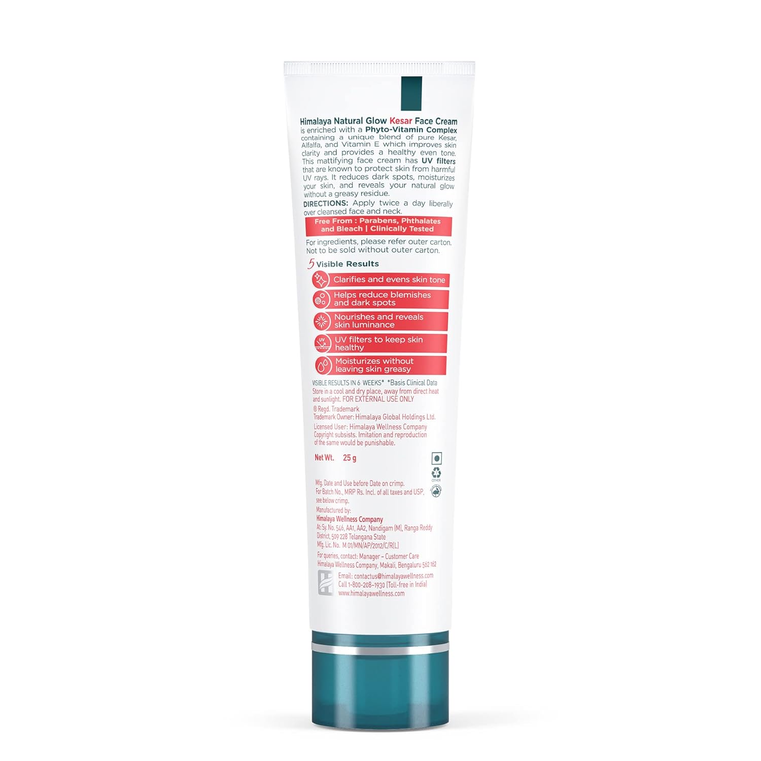 Himalaya Natural Glow Face Cream - Saffron - 50 gm