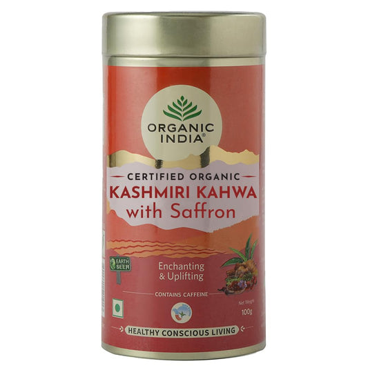 Organic India Kashmiri Kahwa with Saffron - 100 gm Tin