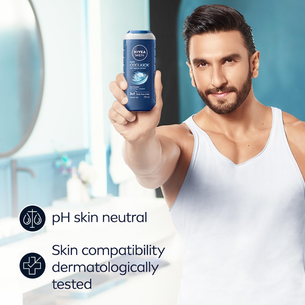 Nivea Men  Cool Kick Shower Gel - 250 ml