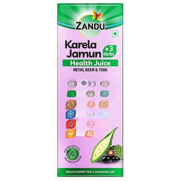 Zandu Karela Jamun + 3 Herbs Health Juice - 1000 ml