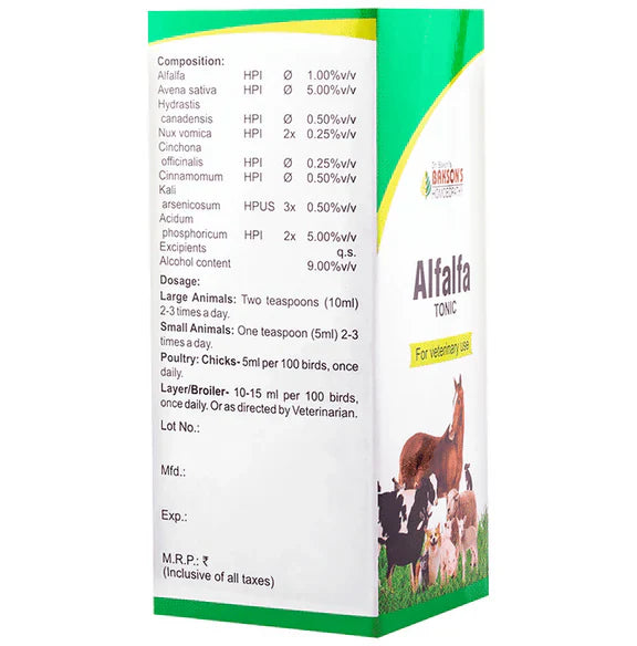 Bakson's Homeopathy Alfalfa Tonic For Veterinary Use - 450 ml