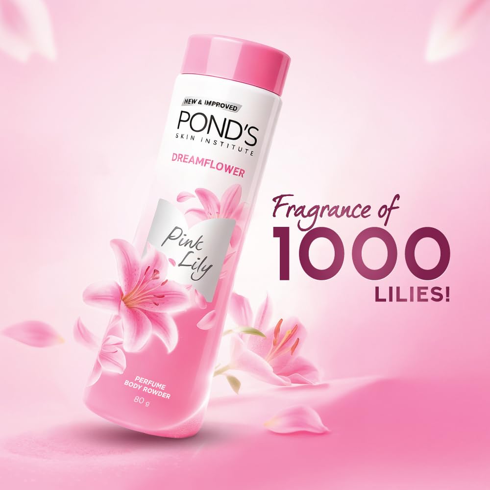 Ponds Dreamflower Fragrant Talc Powder, Pink Lilly - 100gm