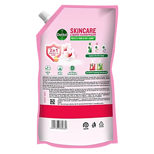 Dettol Skincare Liquid Handwash, 675 ml Refill Pack