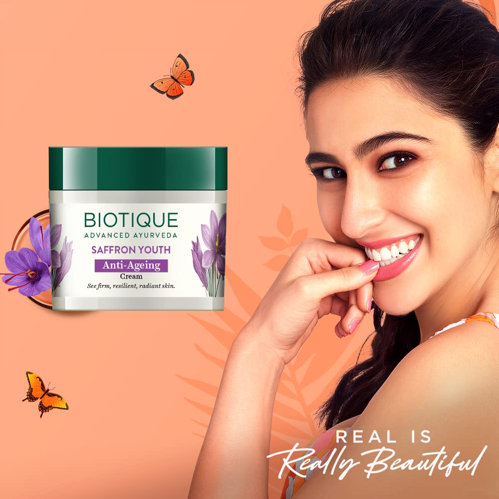 Biotique Advanced Ayurveda Bio Saffron Youth Anti-aging Cream - 75 ml