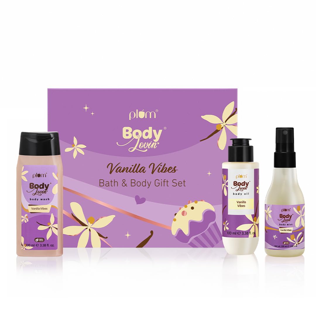Plum BodyLovin' Vanilla Vibes Bath & Body Gift Set - combo