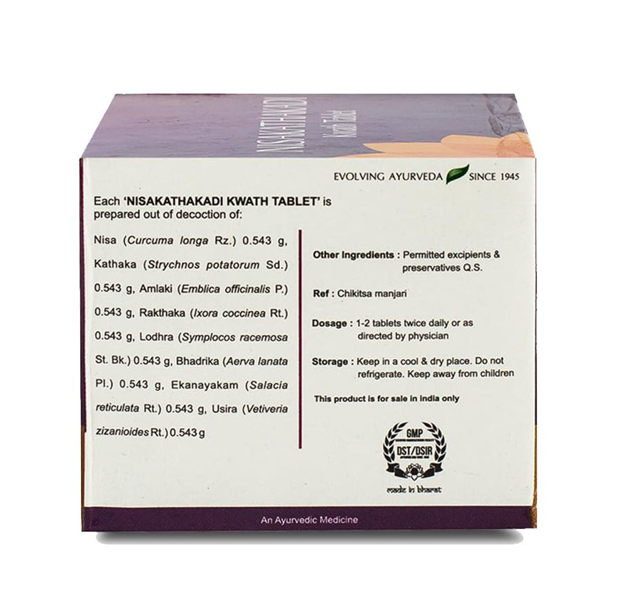 Kerala Ayurveda Nisakathakadi Kwath Tablet - 100 tab