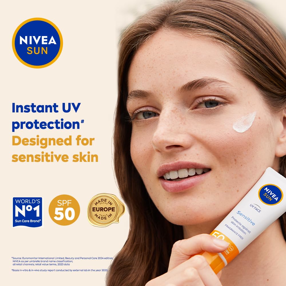 Nivea Sun Shine Control SPF 50 Sunscreen Ultra Matte, No White Cast, Instant UV Protection - 50 ml